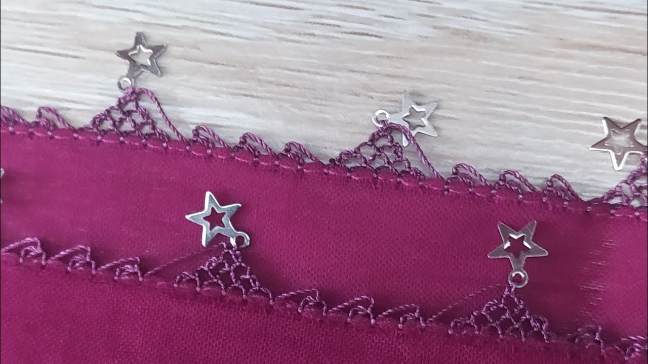 yıldızlı pullu iğne oyası⭐