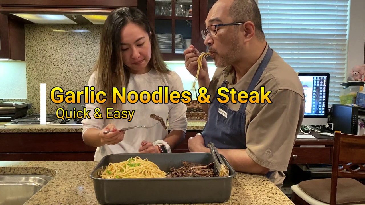 Garlic Noodles & Steak (Quick & Easy)