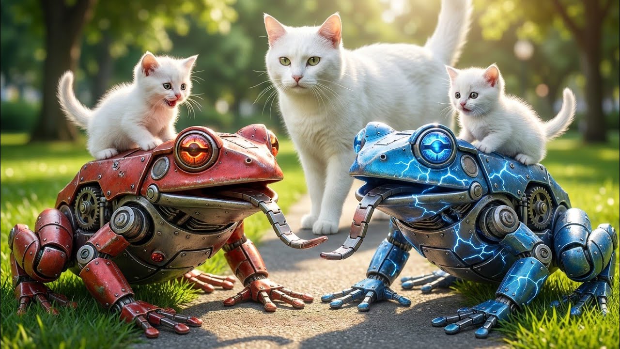 Тест мощности механической лягушки ⚙️🐸 | Действие в джунглях с ИИ 
