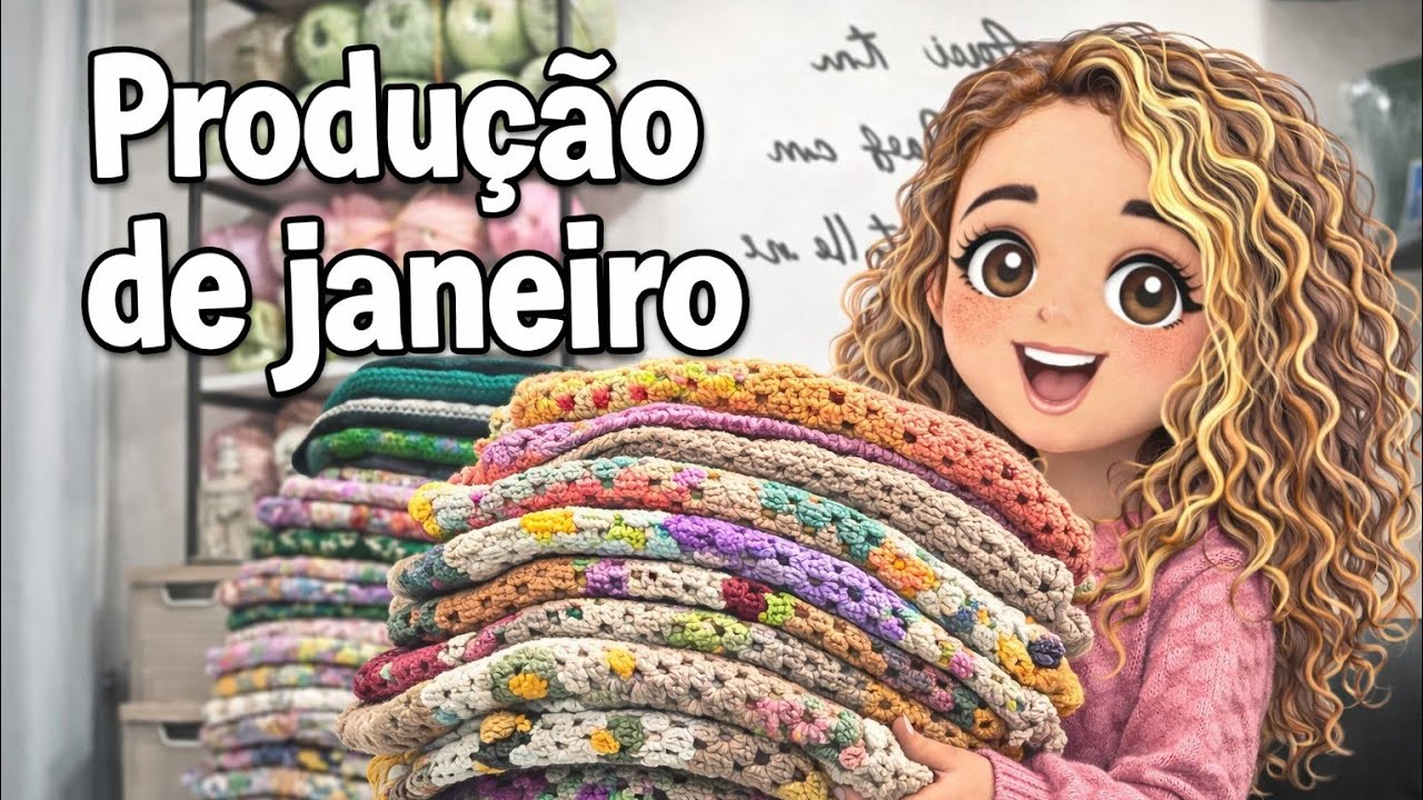 💎Produção de Janeiro no Crochê: olha tudo que eu consegui fazer 😱🧶#satysfying 