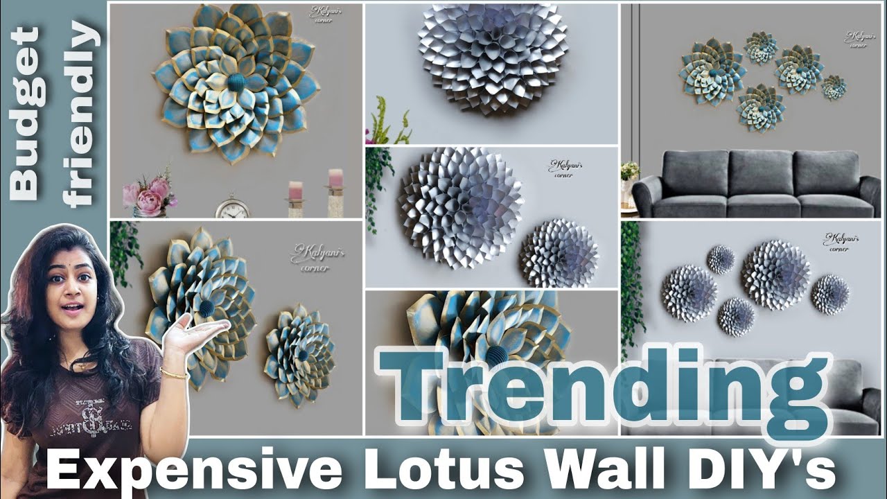 📚 Old Books Turns into 2-Expensive  Lotus Wall Decor DIY's ideas | Crafts for wall hanging