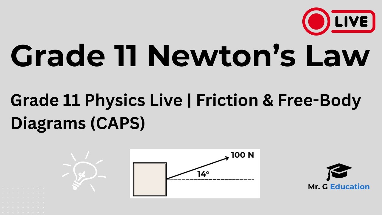 Grade 11 Physics Live | Newton’s Laws: Friction & Free-Body Diagrams (CAPS)