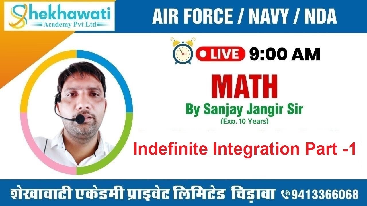 Indefinite Integration  || Navy || Airforce || NDA || Shekhawati Defence Academy Pvt Ltd