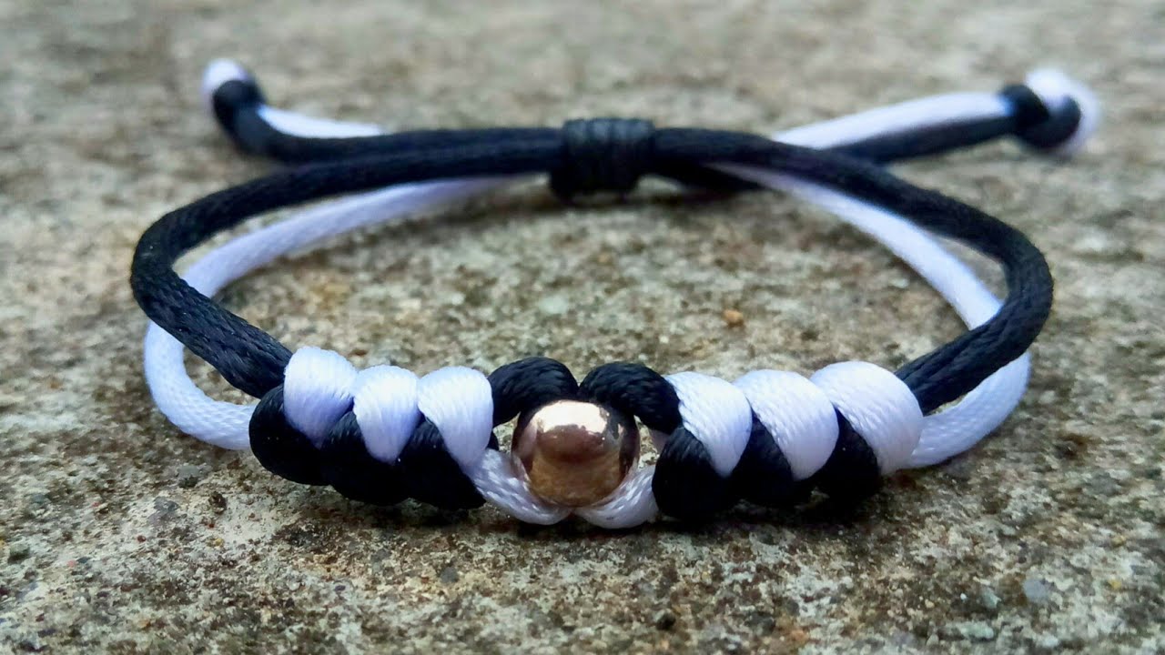 cara membuat gelang tali satin dengan simpul ular