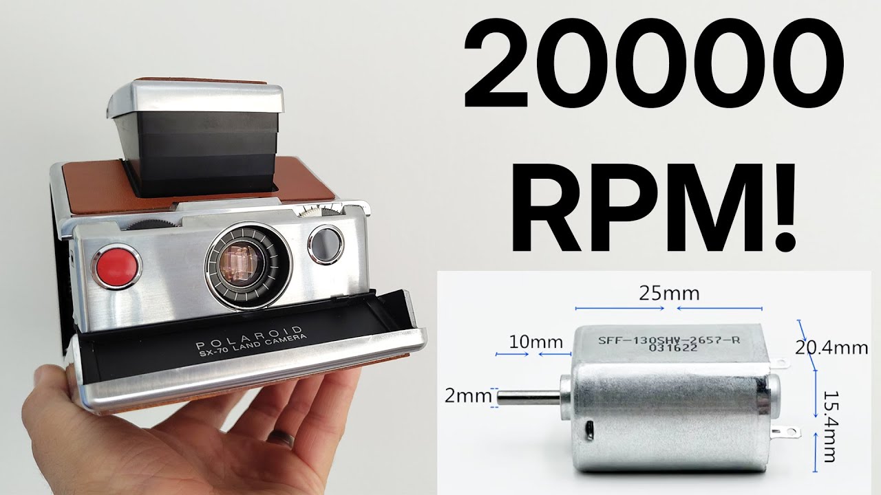 I installed a 20 000RPM motor into a Polaroid SX-70