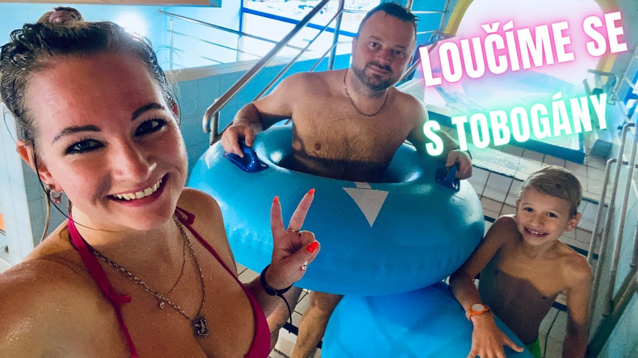 Loučíme se s tobogány a Špindlem - poslední chvíle v aquaparku, cesta a zpátky doma.
