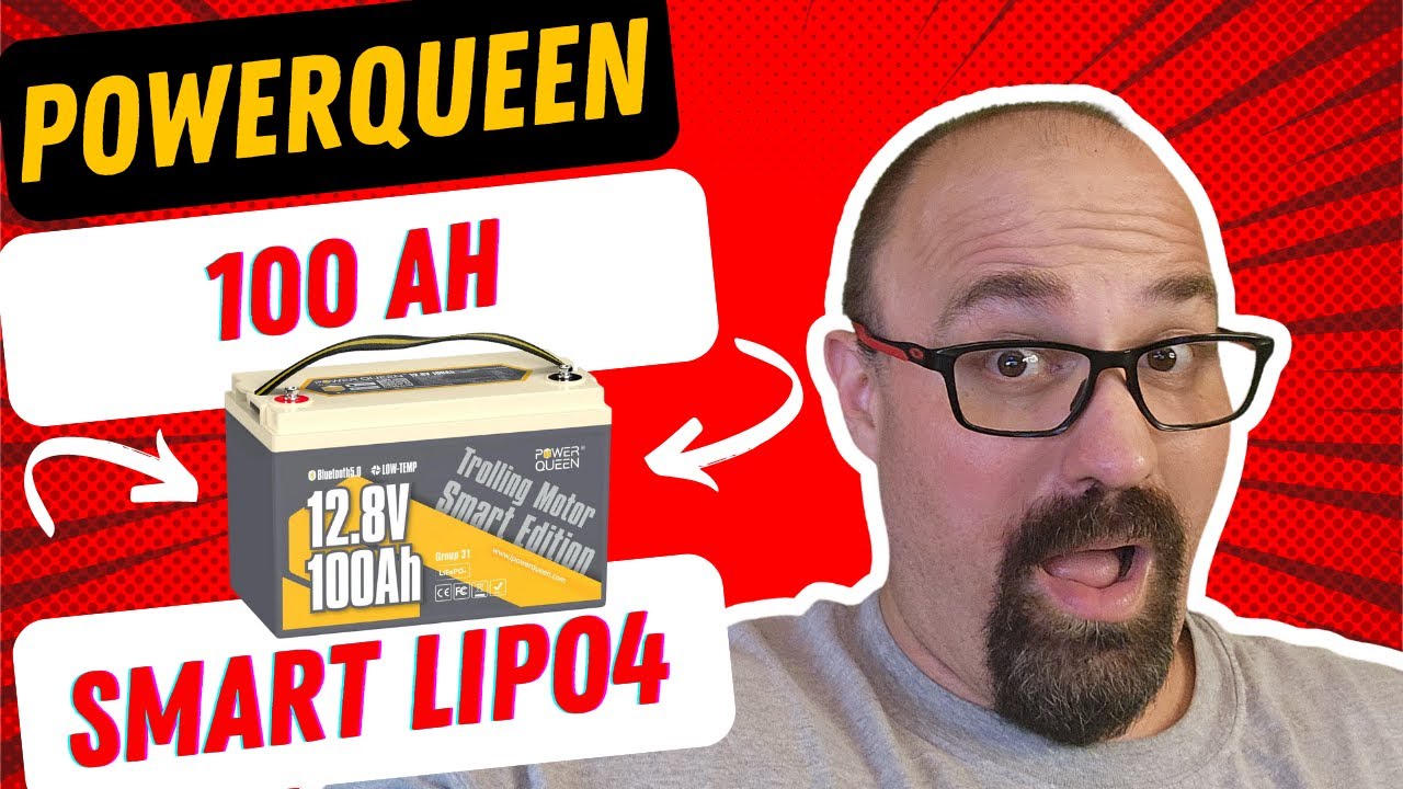 Power Queen Smart Lipo4 100ah Trolling Battery and App overview