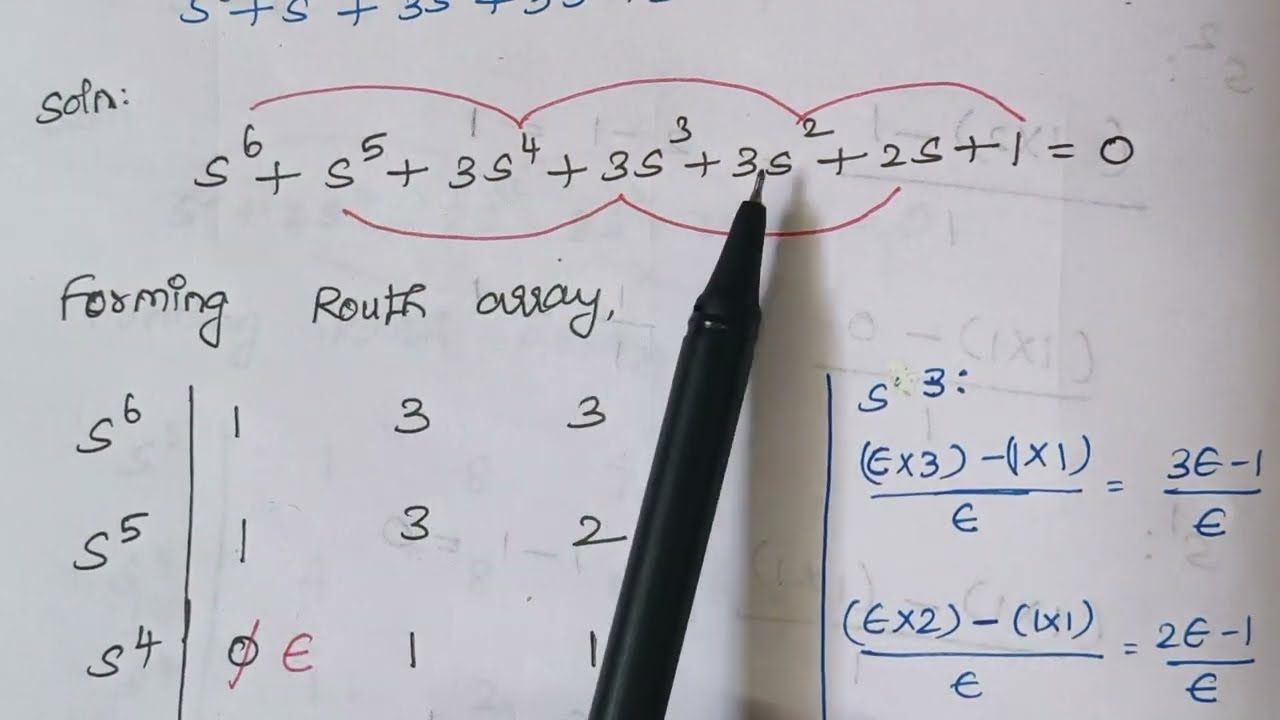 Routh Stability Criteria (Problem no 8) PART-1