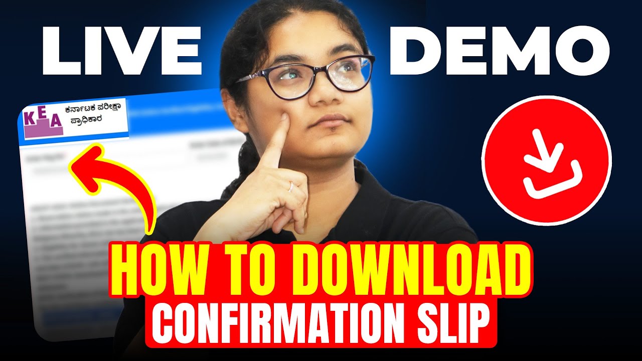 CONFIRMATION SLIP DOWNLOAD LIVE DEMO|How to Download KCET ConfirmationSlip#kcet2025#kcetcounselling