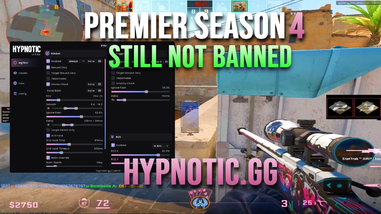 cs2 30k legit cheating with hypnotic.gg