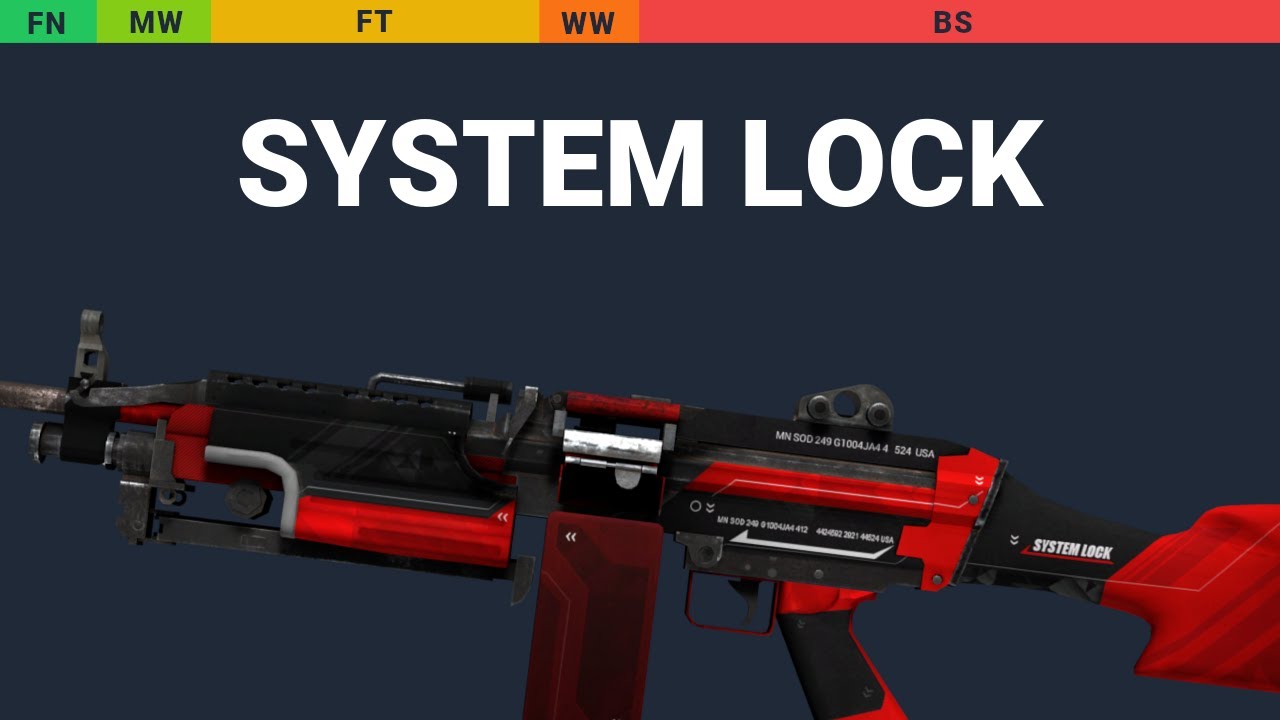 M249 System Lock - Skin Float And Wear Preview