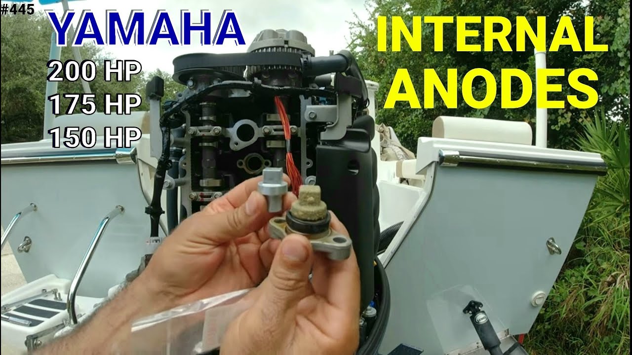 Internal Anodes on a YAMAHA Outboard 200,175,150 DIY Replacing on my Crooked PilotHouse Boat