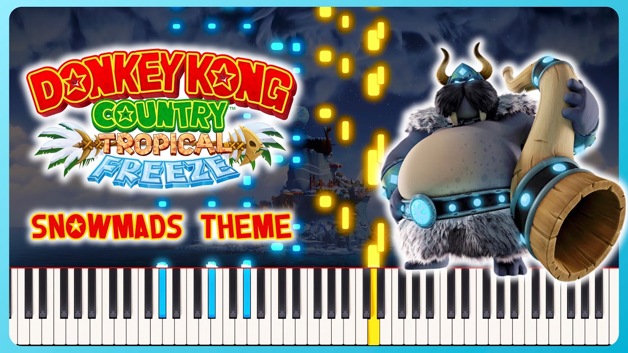 Snowmads Theme ~ Donkey Kong Country: Tropical Freeze | Piano (+ Sheet Music)