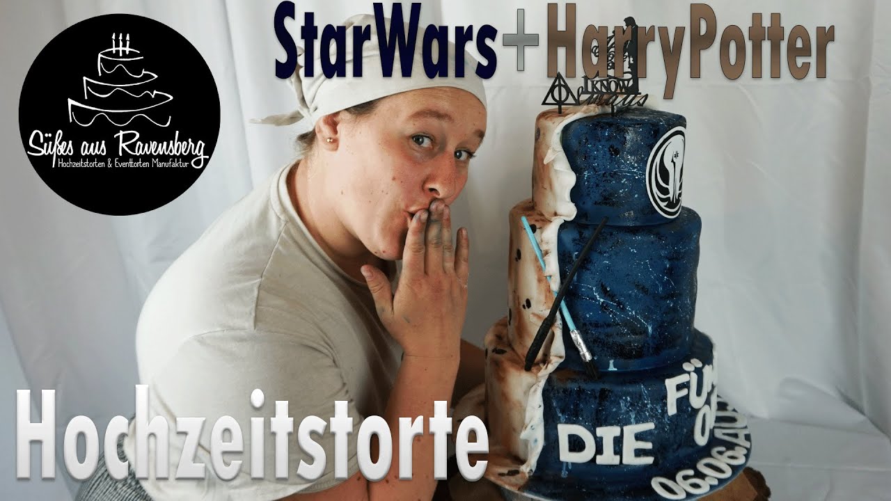 Unfassbare Hochzeitstorte 😍 Starwars & HarryPotter Hochzeitstorte - VLOG Süßes aus Ravensberg