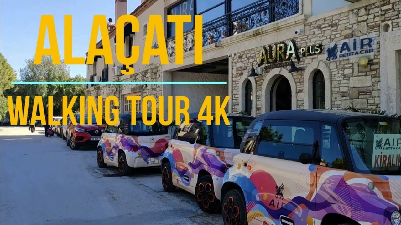 Cesme, Izmir - 18 Feb 2022 - Alaçatı - 4K UHD Walking Tour ( 15min ) - Turkey Explorer