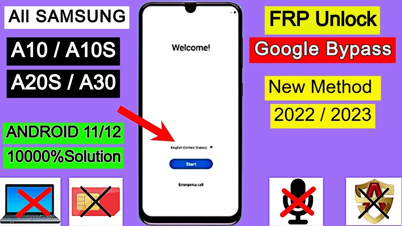 Samsung A10/A10S/A20S/A30 FRP Bypass Android 11 | Google Account Unlock | FRP Lock Unlock Without PC