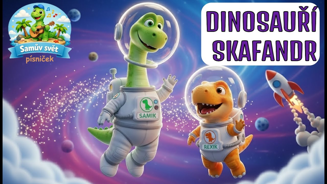 Dinosauří skafandr - Dinosauři ve vesmíru | Písničky pro děti | Samův svět písniček
