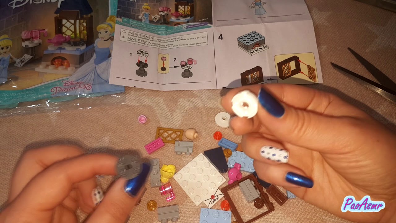 ASMR Español/ Armando lego de Cenicienta y Puff Assortment  Pink Panther / Cinderella Lego.