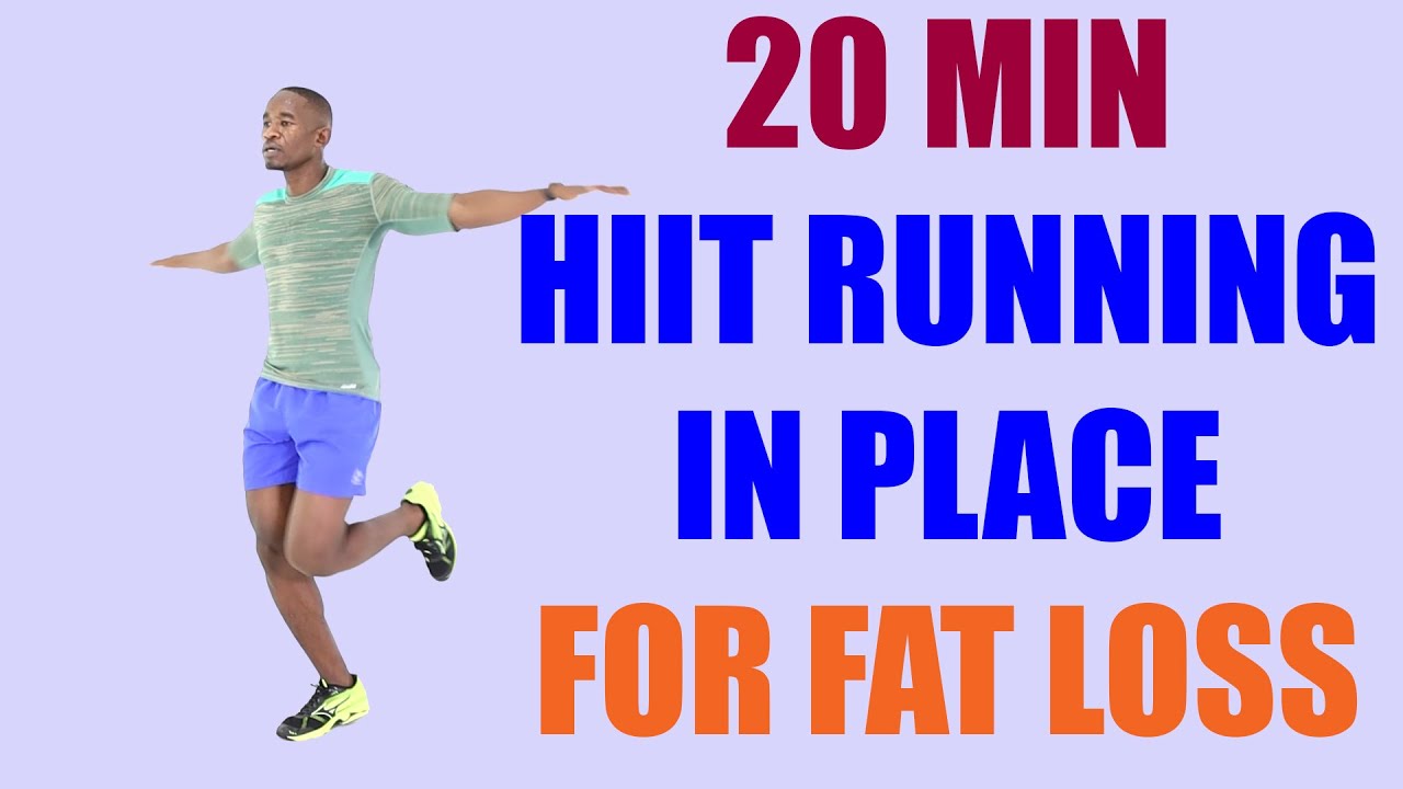20 Minute HIIT Running in Place for Fat Loss/ Jogging at Home Workout 🔥 200 Calories 🔥