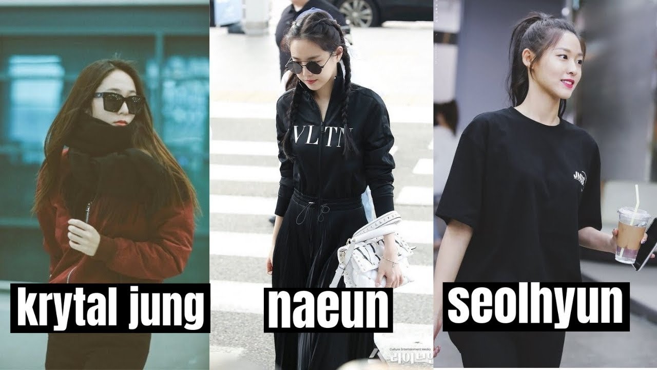 [fashion airport]  krytal jung[FX]  naeun[APINK]  seolhyun[AOA]