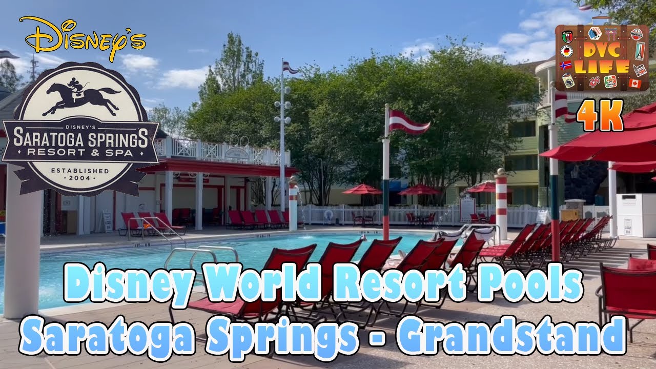 Disney World Resort Pools - Grandstand - Saratoga Springs in 4k