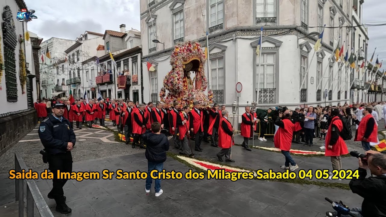 Saida da Imagem Sr Santo Cristo dos Milagres Ja Sem Cortes no Video Sabado 04 05 2024