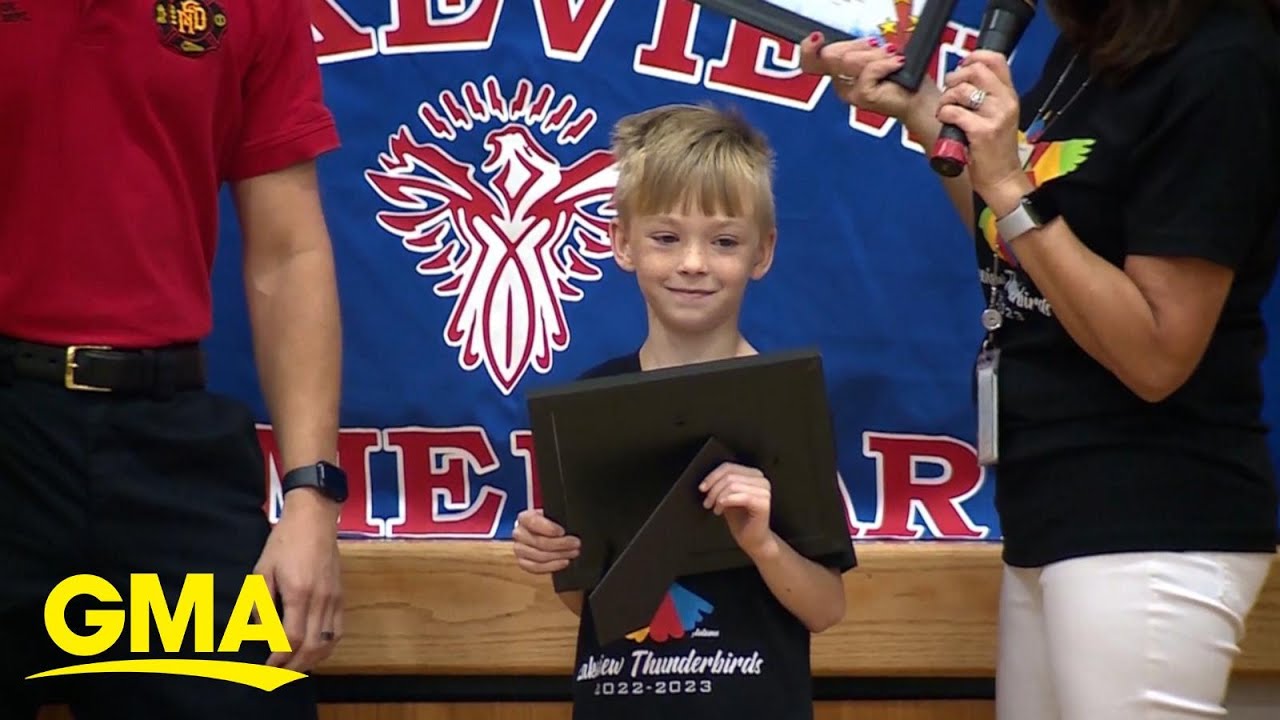 Boy honored for saving classmate from choking at school l GMA