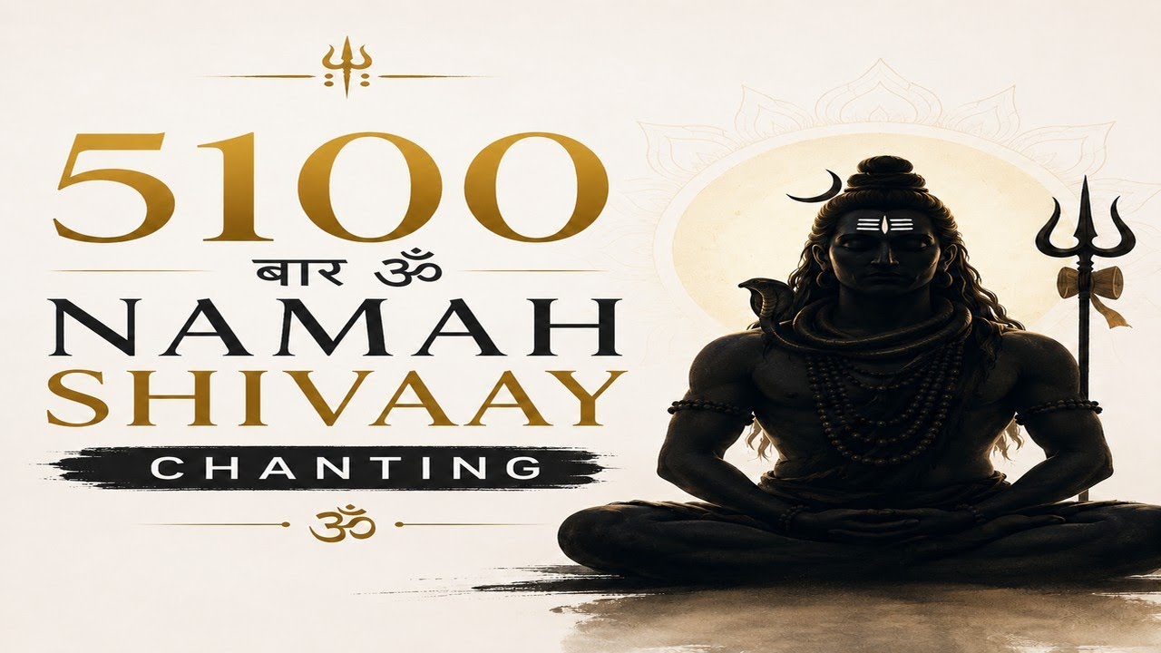  Om Namah Shivaay 5100 Times Chanting | ॐ नमः शिवाय जाप | Powerful Shiva Mantra Meditation