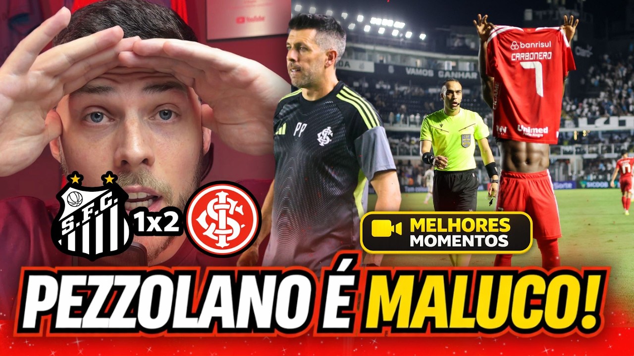 🔴⚪ Santos 1x2 Inter: 🙌 GOLS E MELHORES MOMENTOS | PEZZOLANO METEU O LOUCO! | DEU CERTO!
