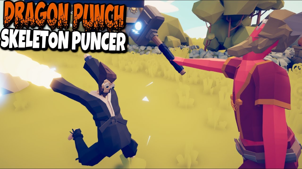 Dragon Punch Skeleton Puncher vs Every Faction - TABS Mods Gameplay