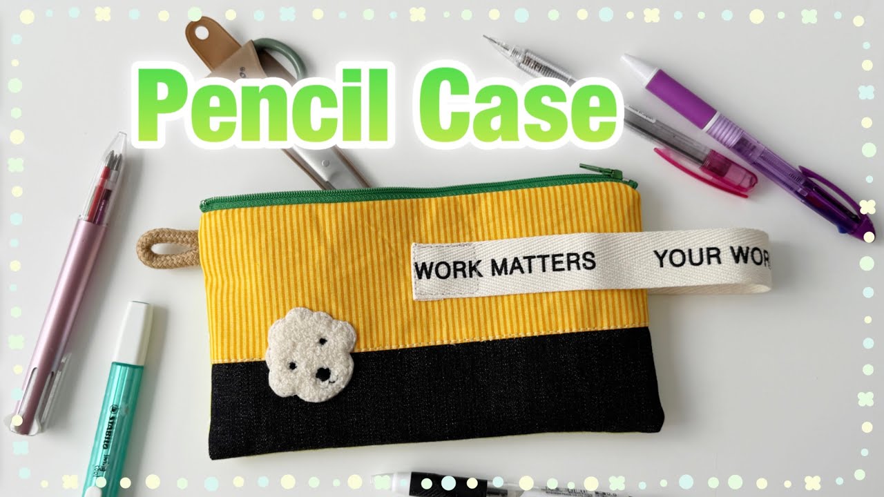 #006 Unique Pencil Case using vivid-colored fabric / Cute Handmade Pouch / 필통만들기 / 디자인이 귀여운 필통 선물하기