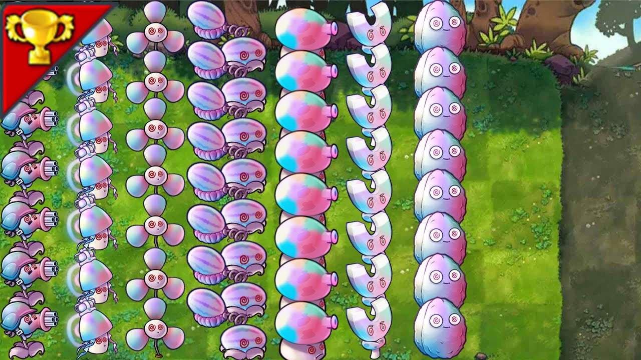 Enchanted Mushroom Family VS 999Zombies-------Plants vs Zombies