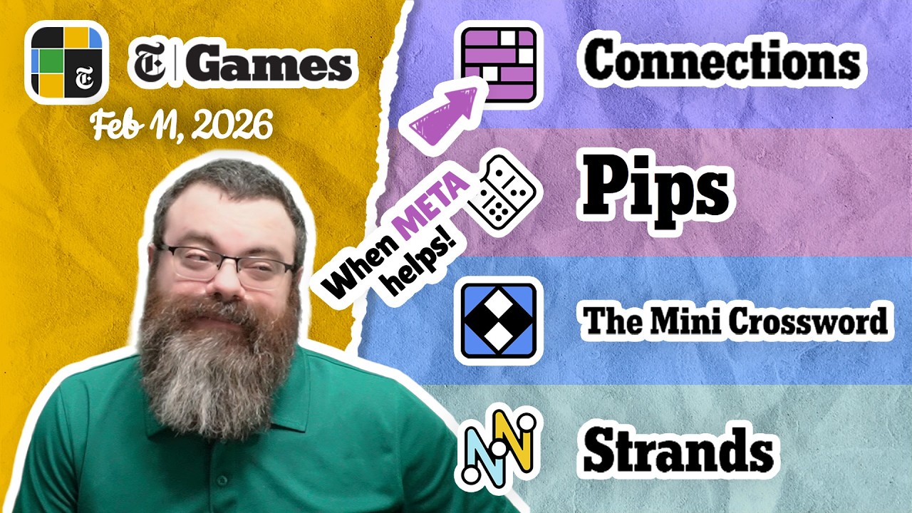NYT Connections, Pips, Mini Crossword, and Strands | Feb 11, 2026