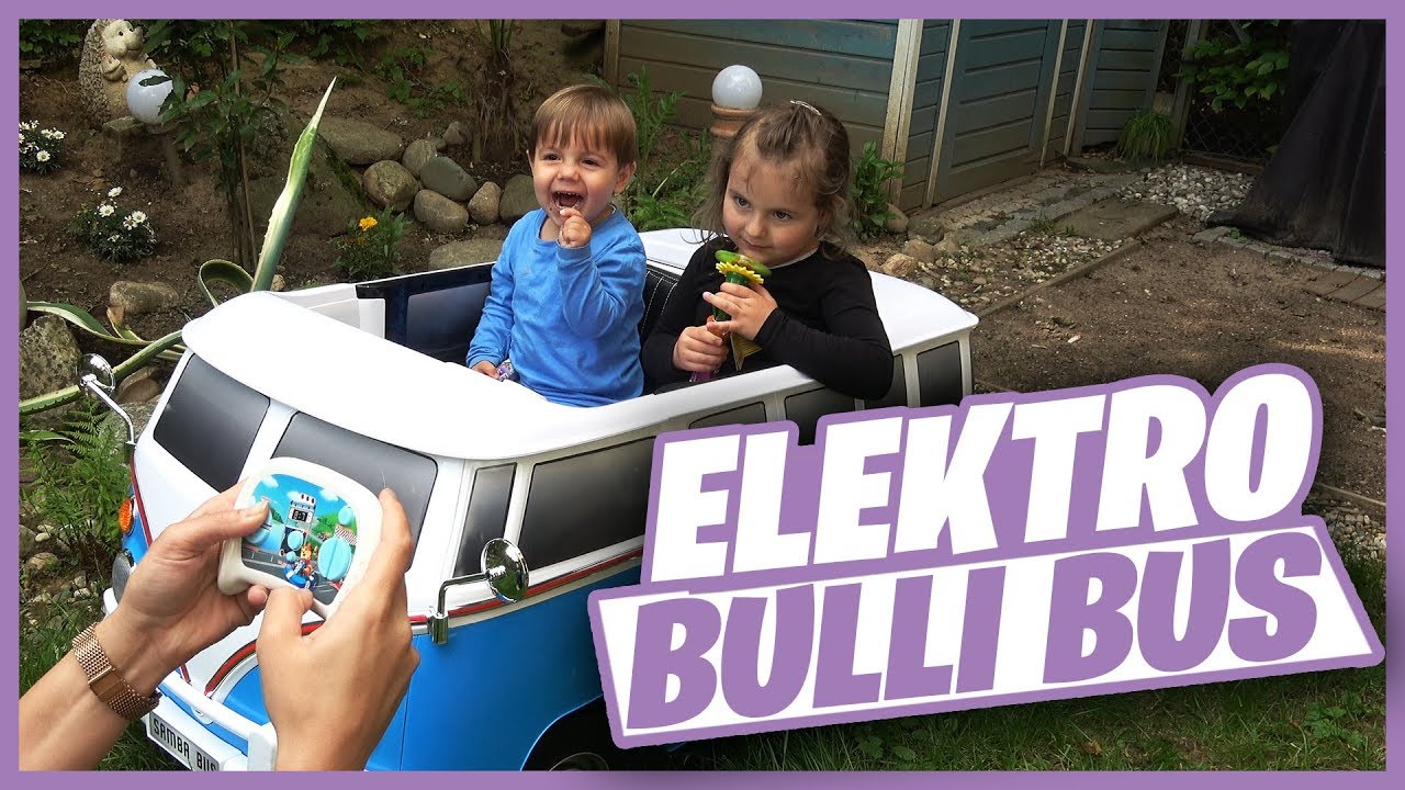 Miweba Elektro Auto f&uuml;r Kinder - VW Bulli Bus Vorstellung