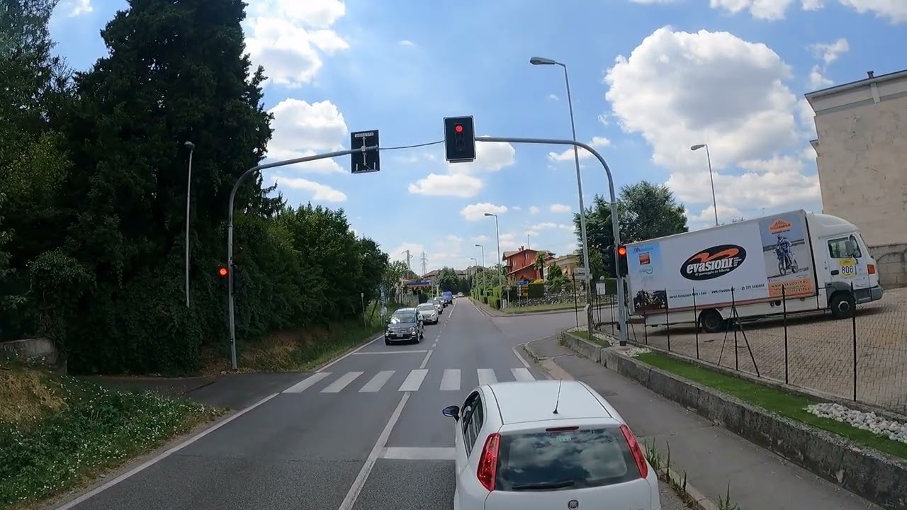 Italia. Lombardia. Casazza. Bergamo - Milano. SS42. A4. Autostrada. Truck Driving. 07.23.2022.