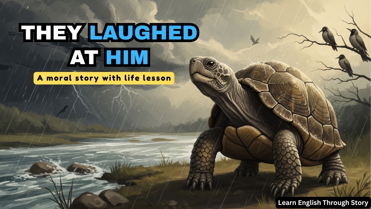 The Slow Turtle and the Noisy Birds | Moral Animal Story for Kids & English Learners