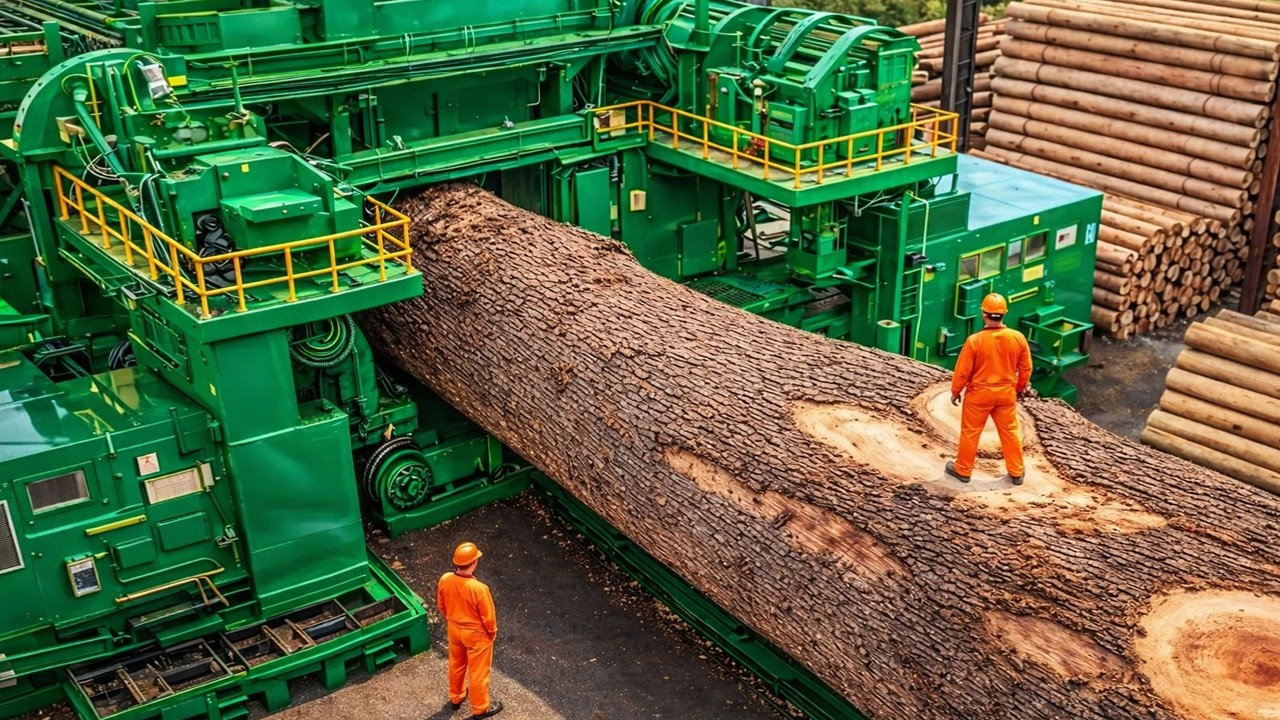 How Plywood Tables Are Made in the USA : Inside the Largest American Wood Sawmill Factory