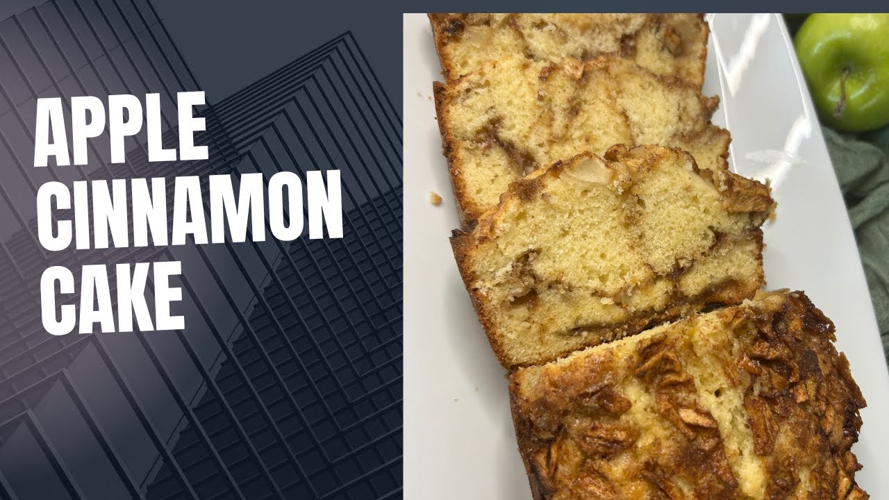 🍎 Apple Cinnamon White Cake | Moist & Fluffy Homemade Dessert 