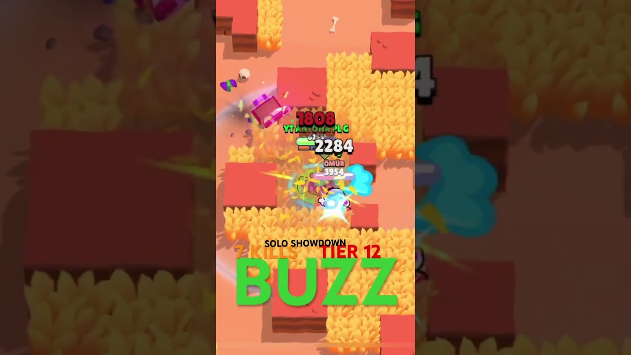 BRAWL STARS, SOLO SHOWDOWN, BUZZ, 7 KILLS, TIER 12, HOW TO PLAY, SHORTS