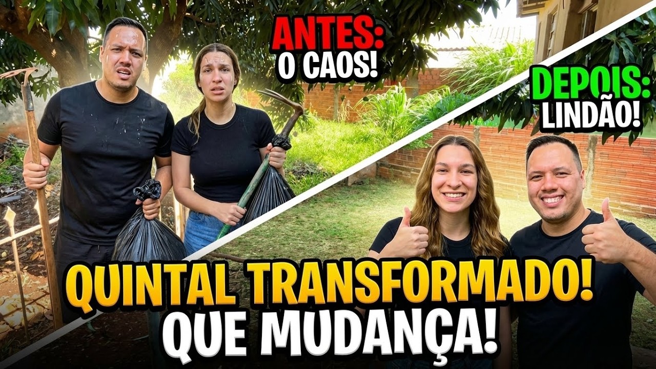 Limpamos o quintal que estava ABANDONADO (tinha MUITO MATO!)