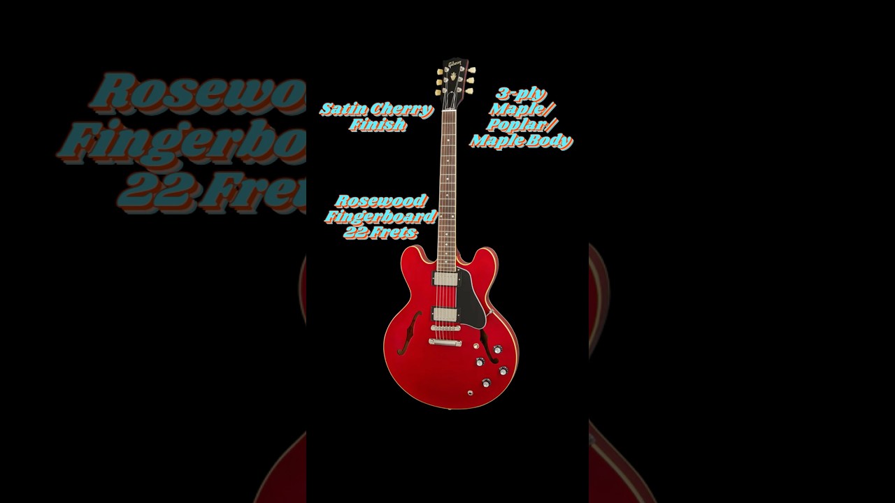 Gibson ES-335 Satin Cherry #guitar #shorts