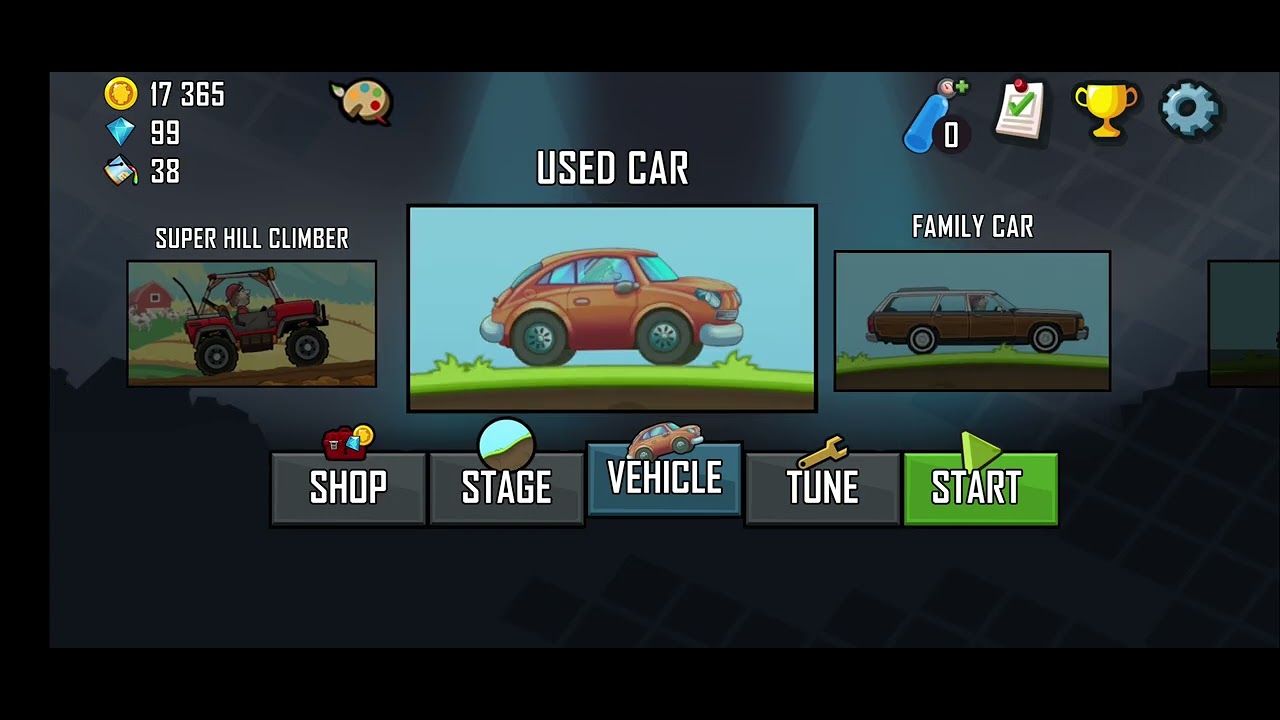 Cheapest cars to full upgrade in hill climb racing 1!! 