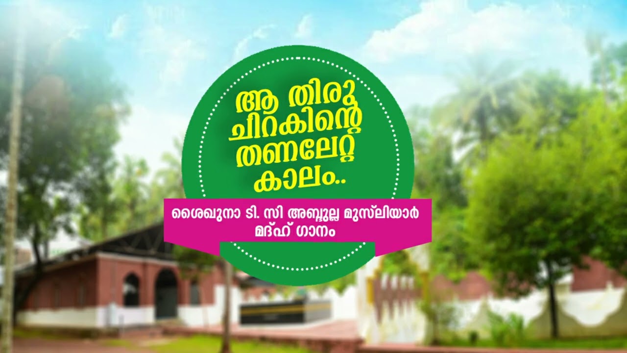 ആ തിരു ചിറകിന്റെ തണലേറ്റ കാലം...| ശൈഖുനാ ശൈഖുനാ ടി.സി അബ്ദുല്ല മുസ്&zwnj;ലിയാർ (റ)  മദ്&zwnj;ഹ് ഗാനം
