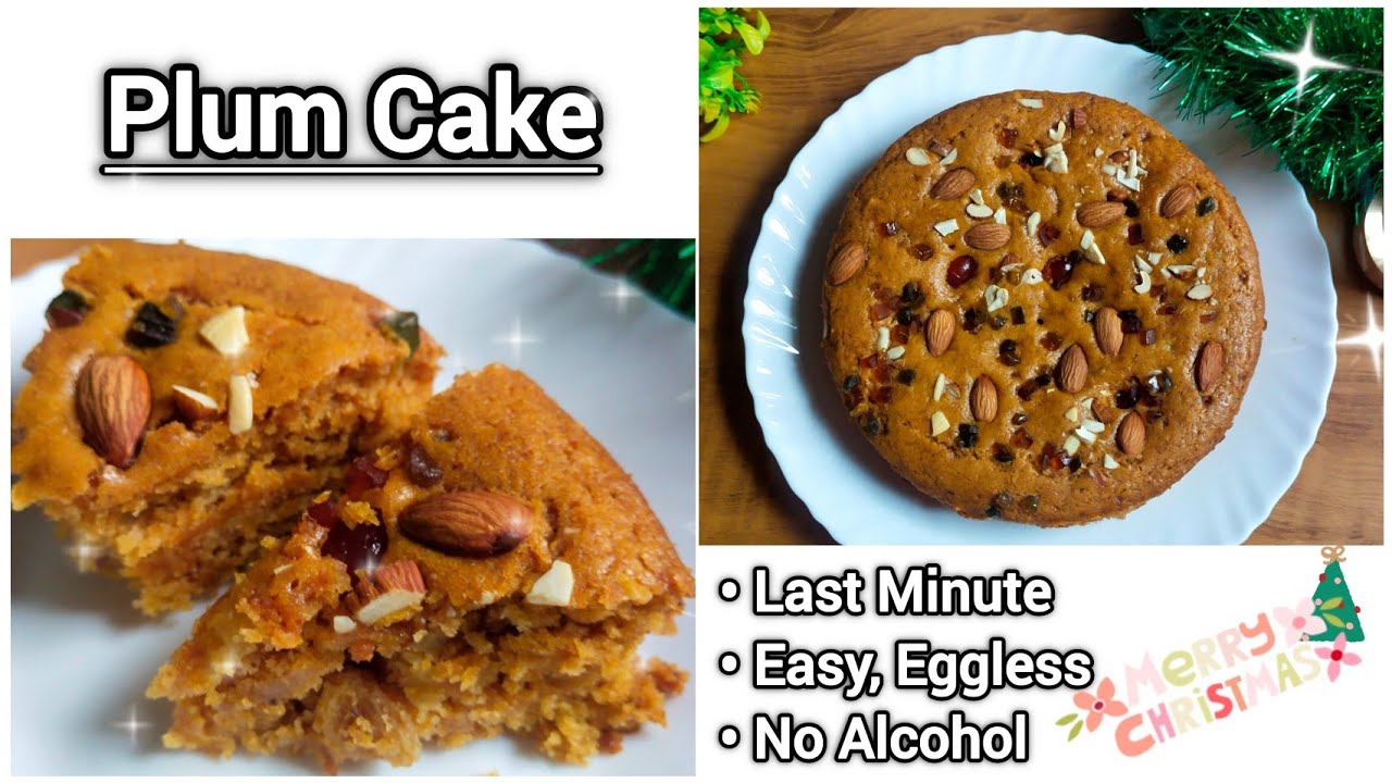 Christmas Plum Cake Recipe - Eggless, Non Alcoholic 🤩 | Christmas Fruit Cake Recipe