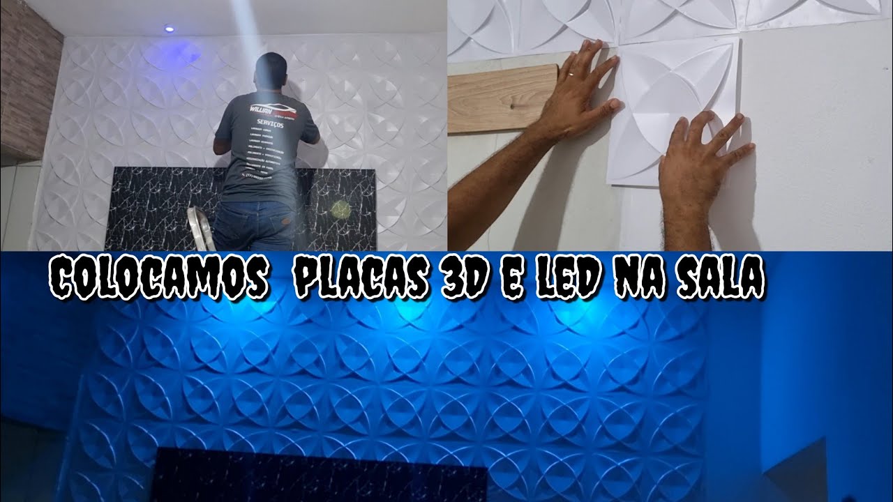 COMO REFORMAR A SALA COM PLACAS 3D QUE COMPREI NA SHOPEE⭐️