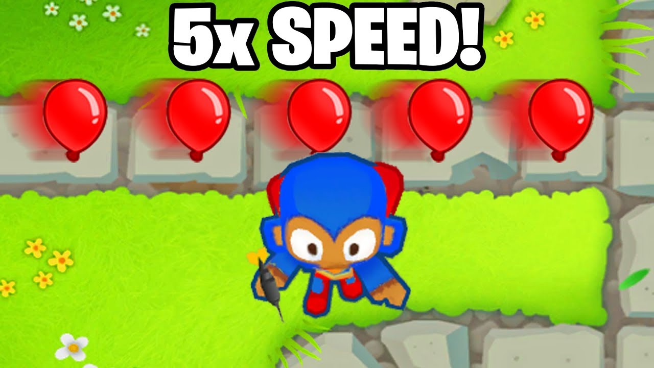BTD 6, MEN BALLONER BEVÆGER SIG MED 5x SPEED!? Dansk BTD 6