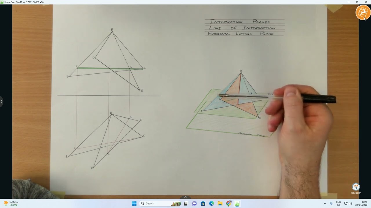 DCG - Intersecting Planes - Line of Intersection HCP