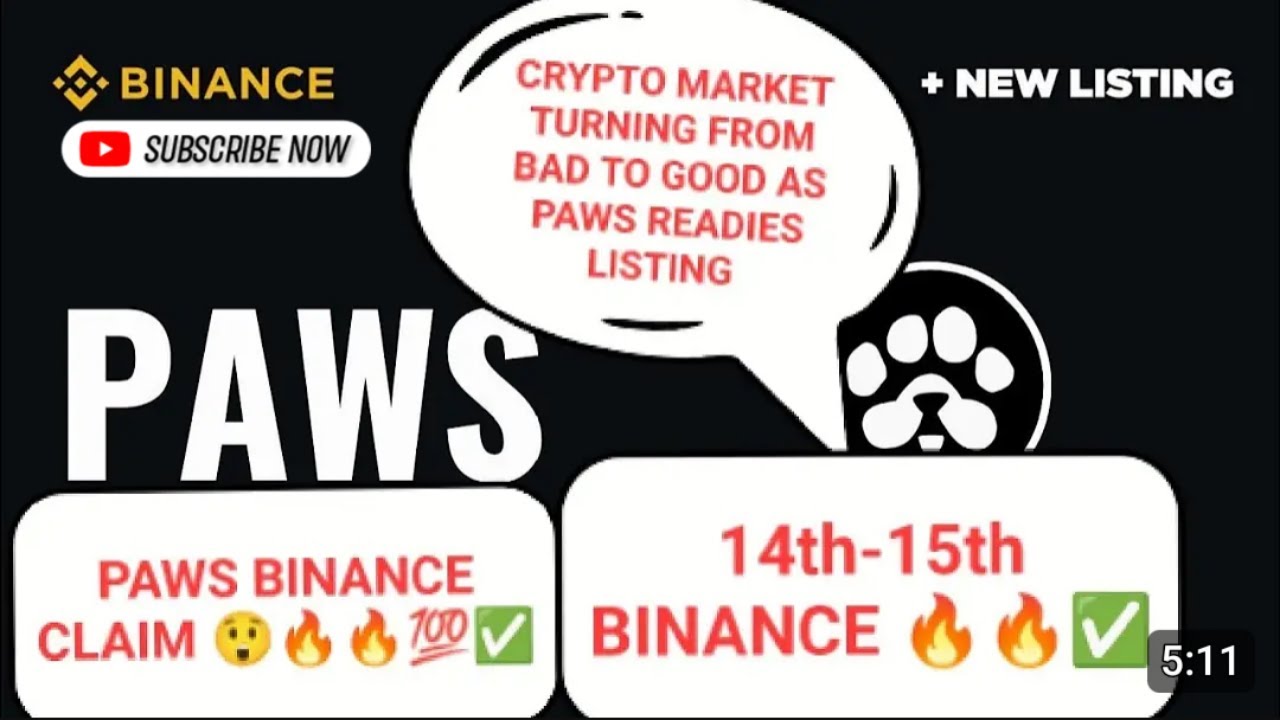 PAWS LISTING UPDATE: Paws Listing on Binance? Let's find out |  is Listing on 16th April?