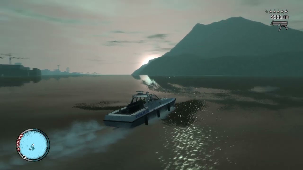GTA 4 Boat Police Attack With The Antagonist Dimitri, Pegorino Billy And Brian
