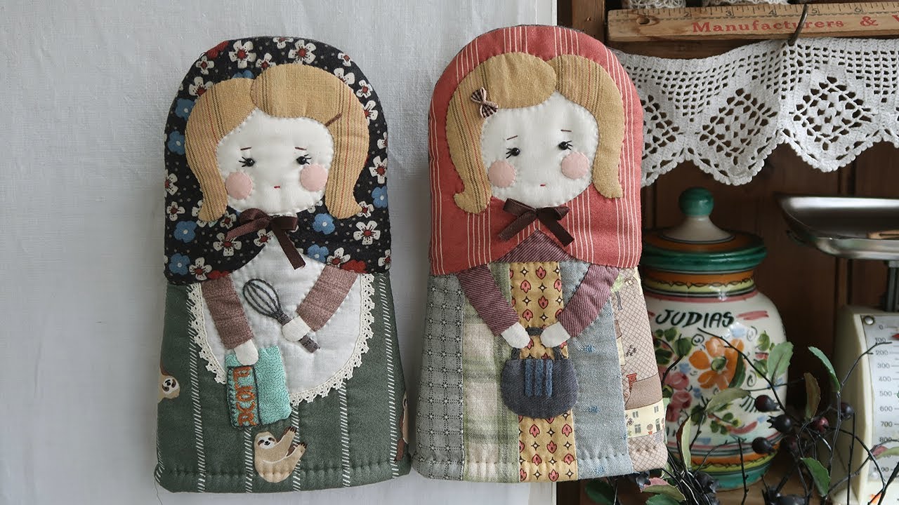 DIY 퀼트 마트료시카 주방장갑 만들기 │ Patchwork Quilt Matryoshka Oven Mitts │  How To  Make Crafts Tutorial